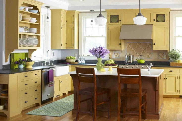 creamy yellow kitchen color ideas