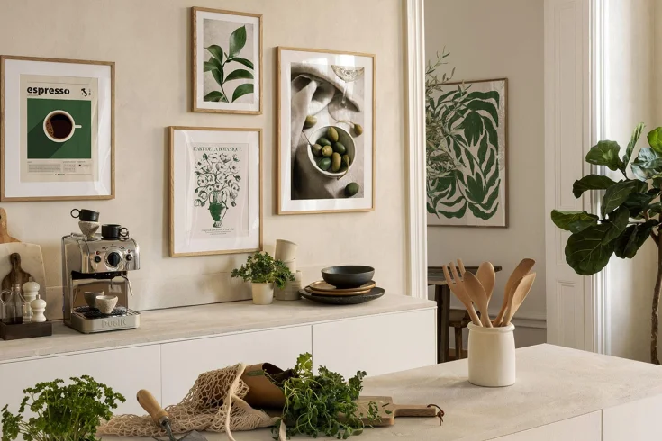 kitchen gallery wall