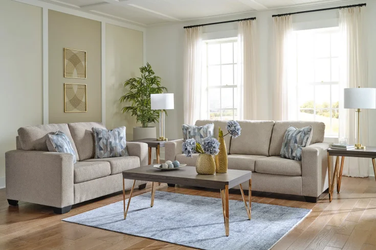 Textured living room sofa