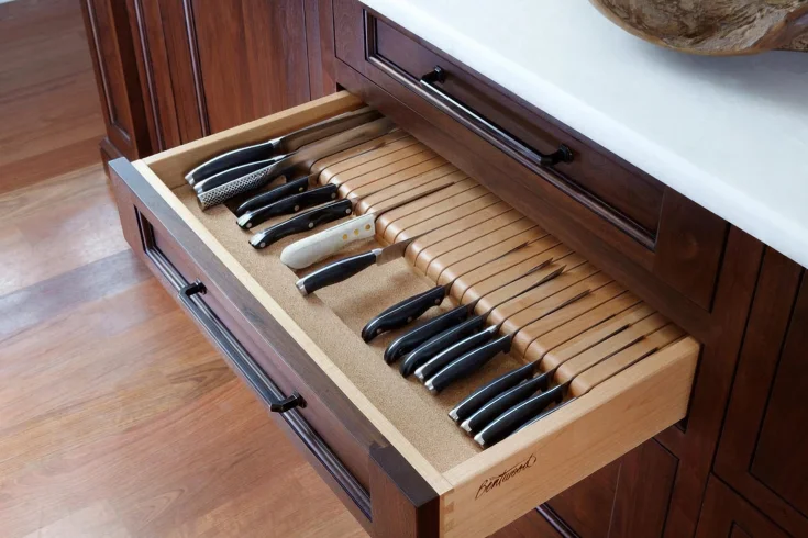 kitchen in drawer knife block