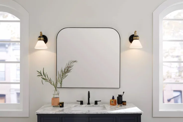 goose neck bathroom sconces