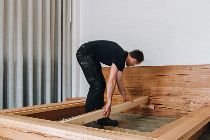 install the center frame support