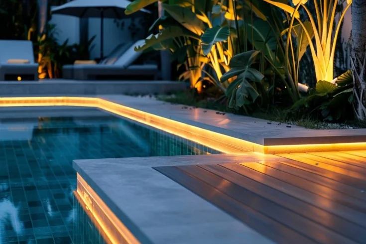 outdoor poolside lighting