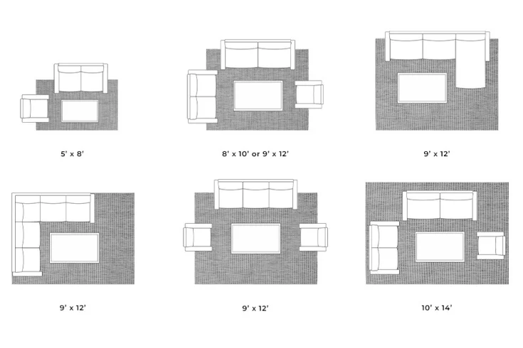 living room area rug styles