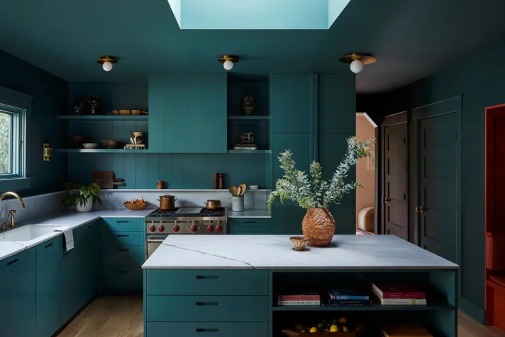 Bright teal kitchen color ideas