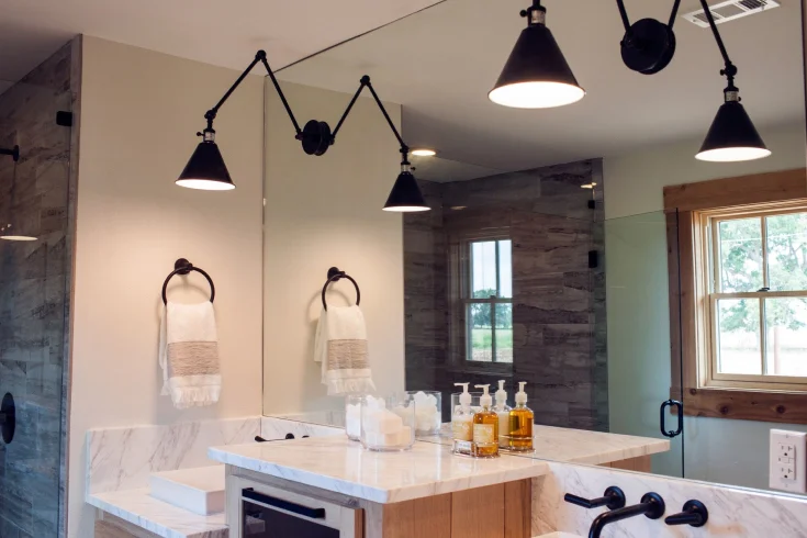 bathroom Swing arm sconces