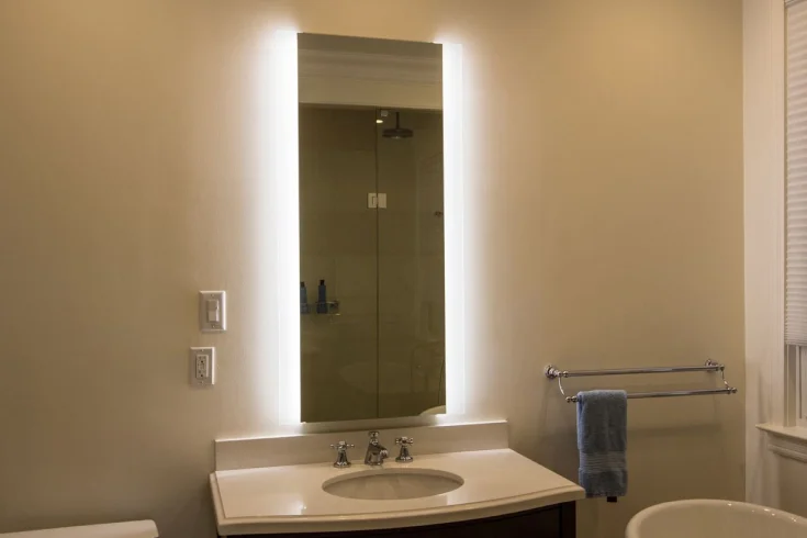 bathroom backlit vanity mirrors