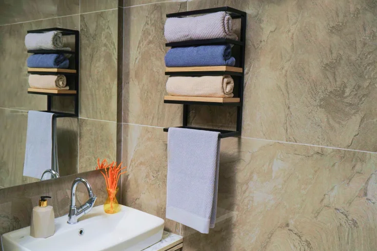 bathroom racks and holders
