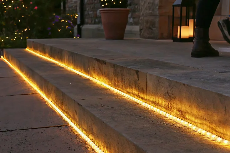 smart strip lighting outdoors