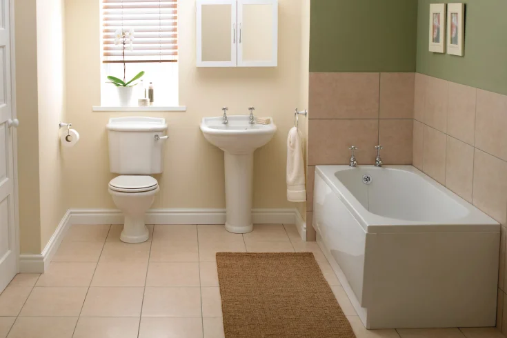 bathroom toilet and bathtub