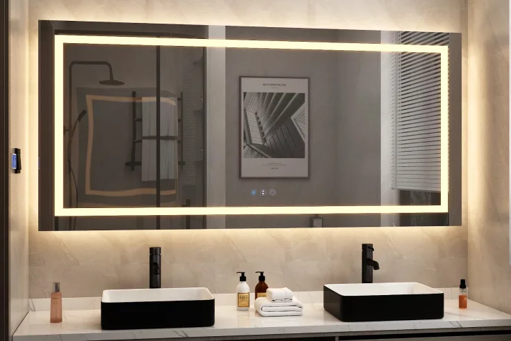 bathroom mirror framing