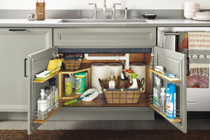 under the sink kitchen storage
