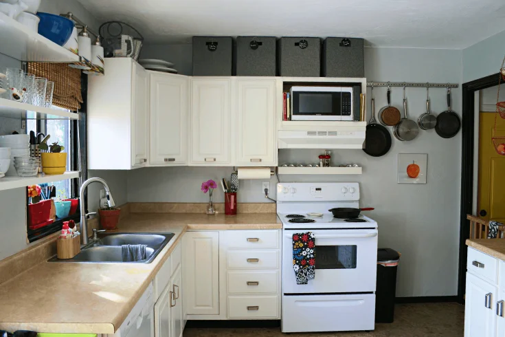 above cabinets kitchen space