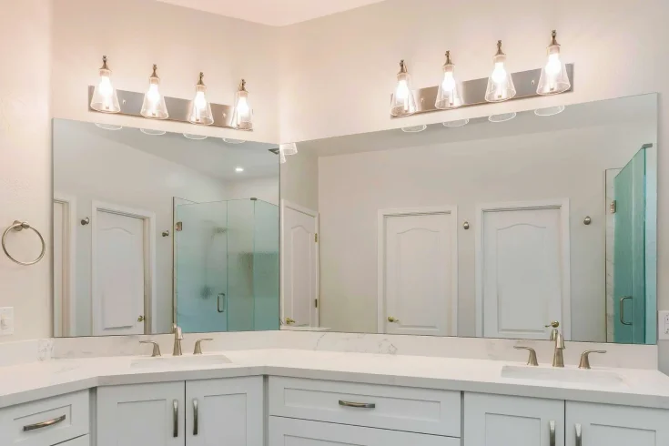 wall to wall bathroom mirror styles