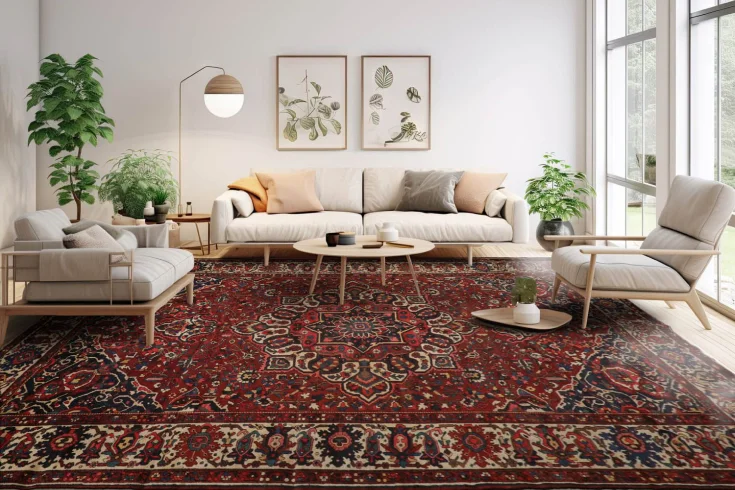 rug size best for large living rooms
