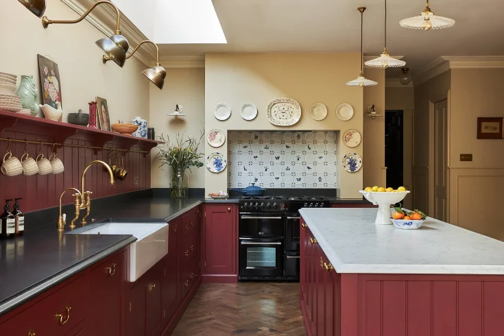 wine red kitchen color ideas