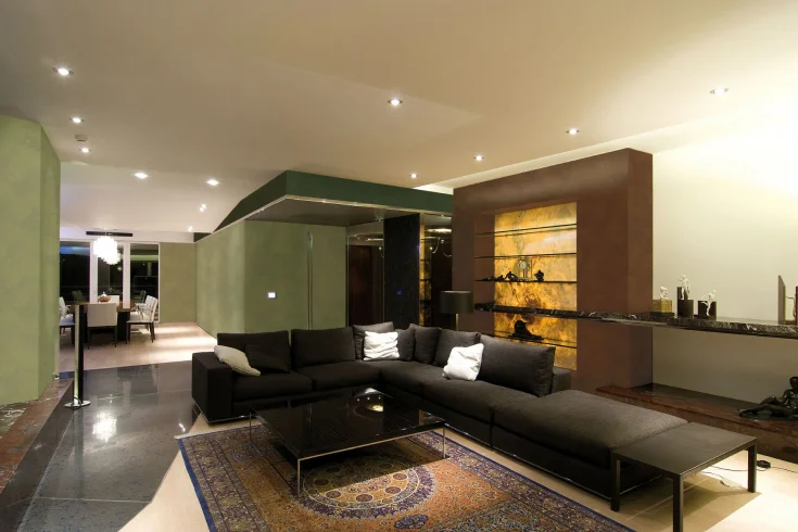 living room recessed lighting