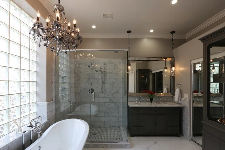 antique bathroom chandelier