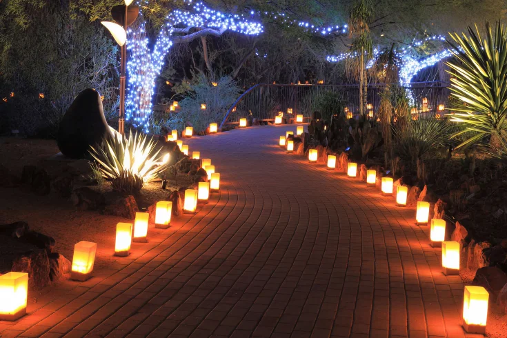 DIY pathway lighting outdoors