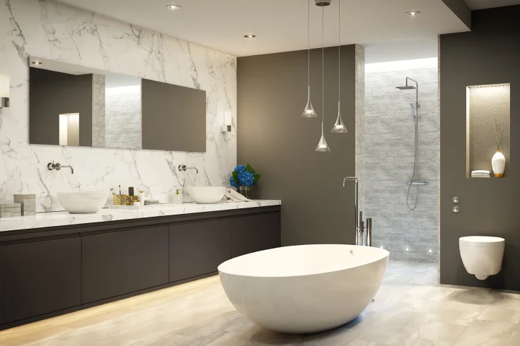 metal pendants for bathrooms