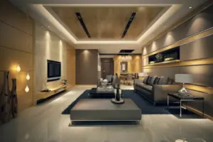 how to layer lighting in a living room