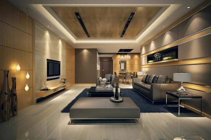 how to layer lighting in a living room