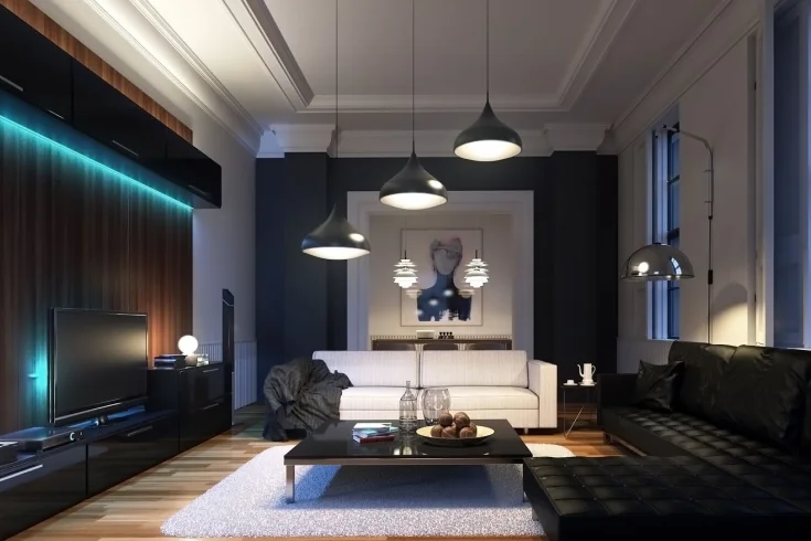 how to layer lighting in living room