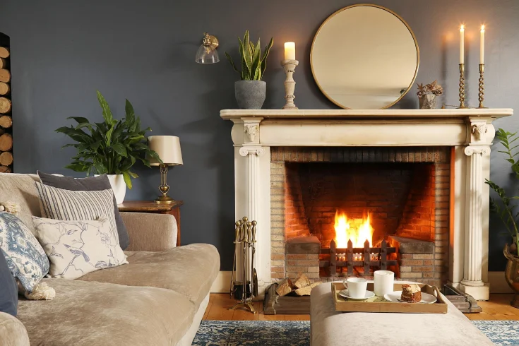 living room fireplace
