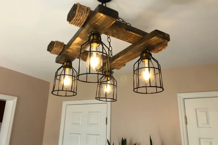 living room old and new fixture mix