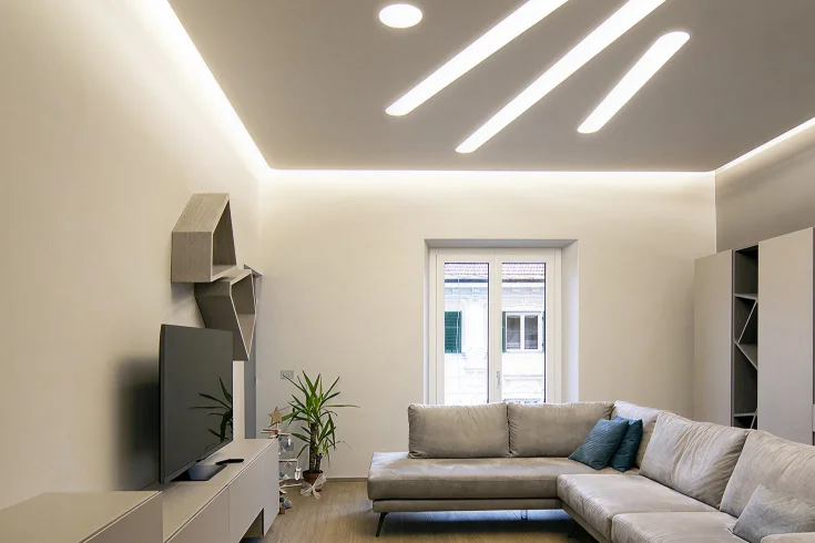 living room custom LED lighting