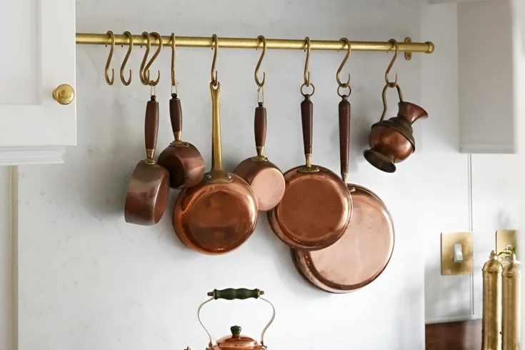 rails and S hook kitchen storage