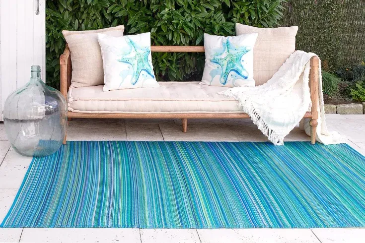 striped rugs for outdoors