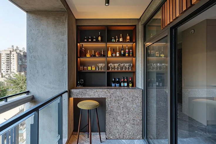 mini bar in balcony