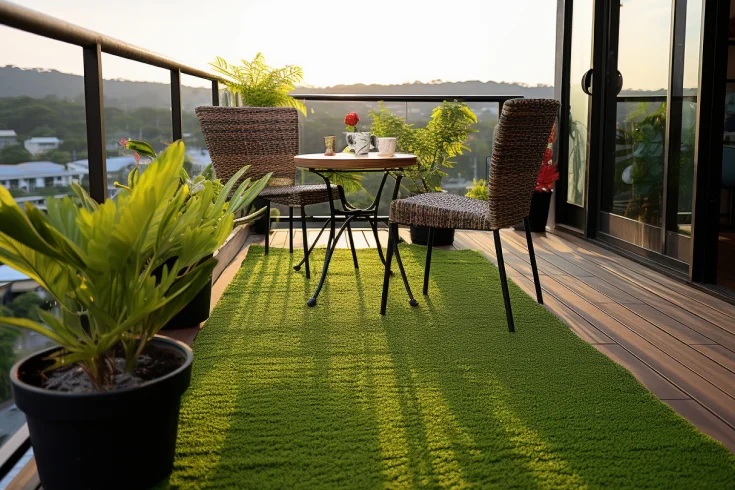 artificial grass in balcony