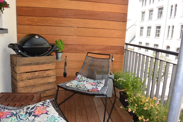 grilling station in balcony